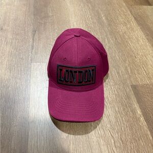 Maroon 'LONDON' Baseball Cap